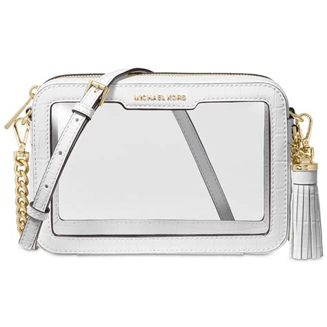 michael kors canvas crossbody|Michael Kors clear crossbody bag.